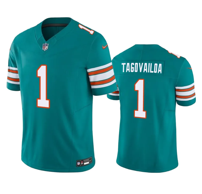 Miami Dolphins #1 Tua Tagovailoa Aqua 2023 F.U.S.E Vapor Limited Stitched Football Jersey